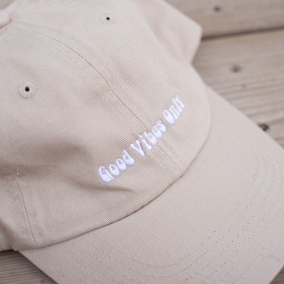 GOOD VIBES Dad Cap in Stone - Picture 2 of 3